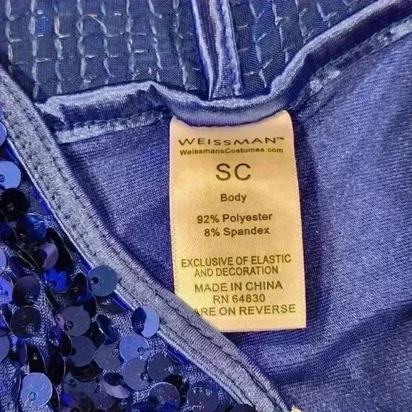 Weissman Girls Blue Sequin Dance Jacket, Size SC (Small); Style 9558 NEW - Picture 8 of 9